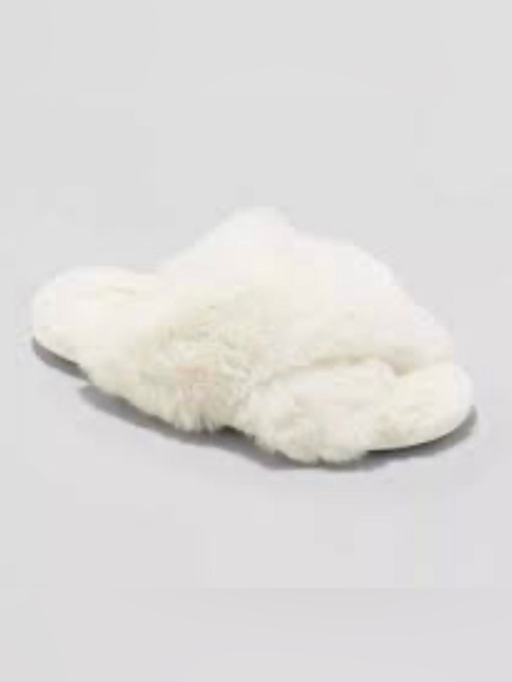 Cat & Jack Girls Faux Fur Fuzzy Soft Slide Cross Over Slippers S 13/1